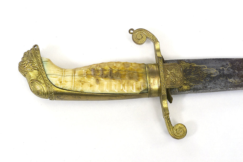 Detail of Curved bladed dirk by unknown