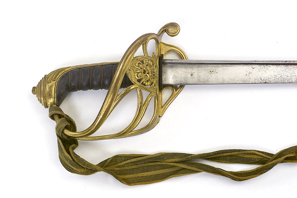 Detail of Half-basket hilted Army sword by Hebbert & Hume