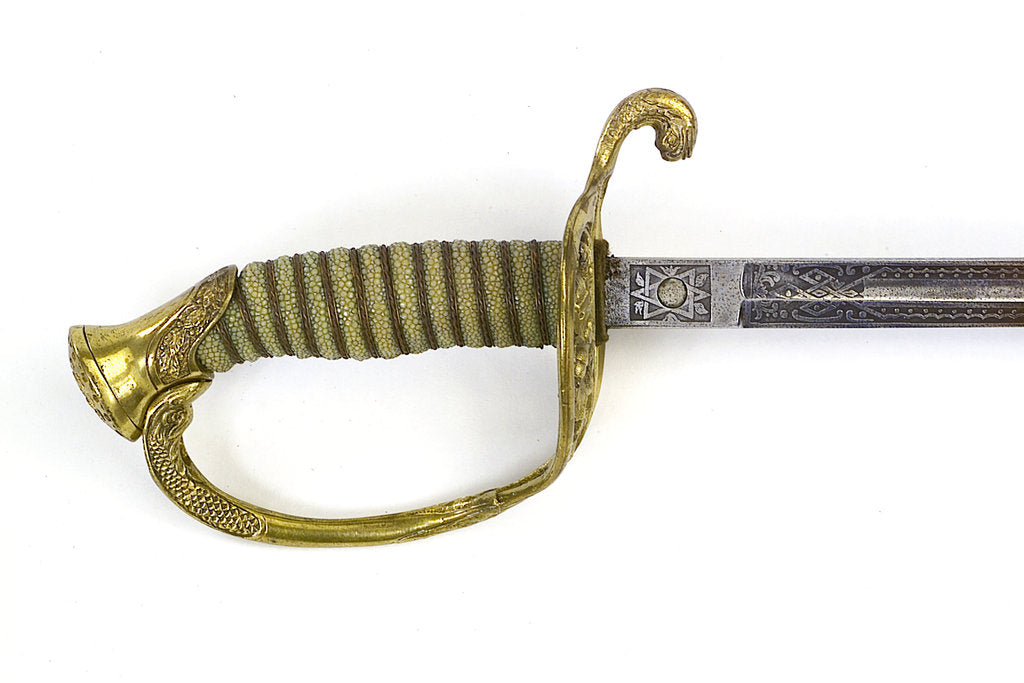 Detail of Stirrup hilted sword by unknown