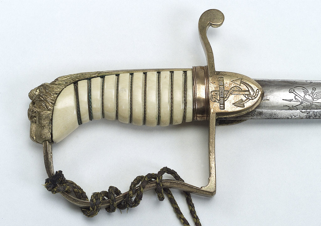 Detail of Stirrup hilted sword by J.F. Runkel