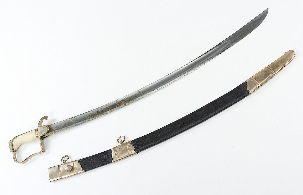 Detail of Stirrup hilted sword by Hill & Yardley