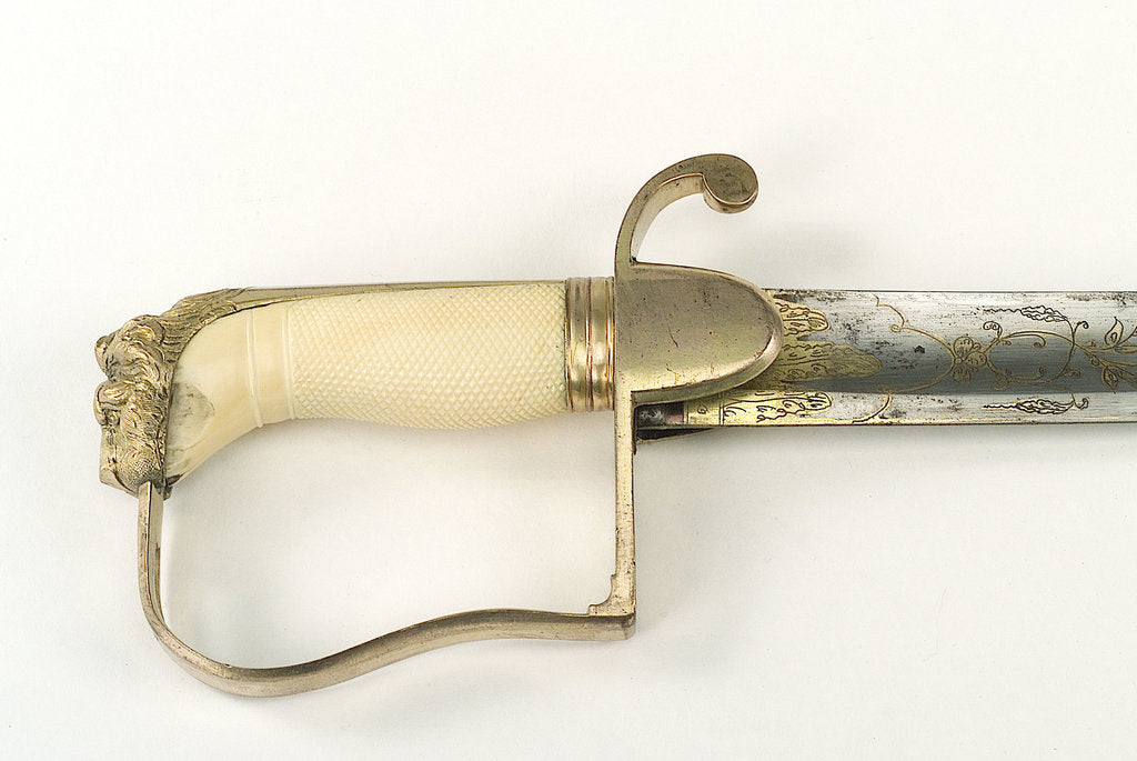 Detail of Stirrup hilted sword by Hill & Yardley