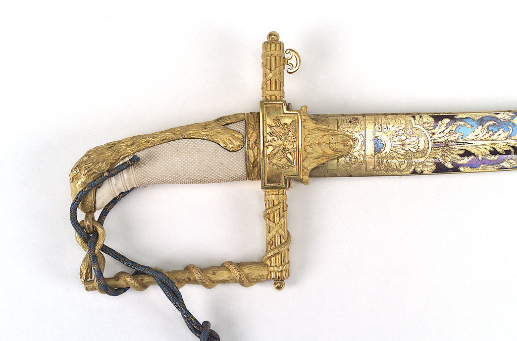 Detail of Lloyds Patriotic Fund £50 Presentation Sword by R. Teed