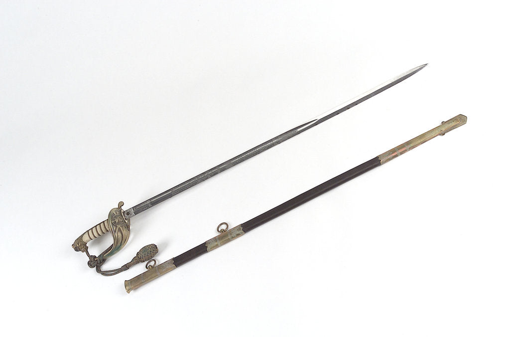 Detail of Solid half-basket hilted sword by unknown