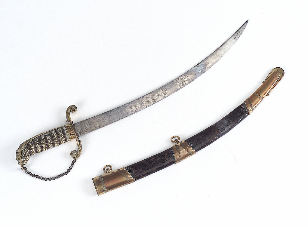 Detail of Curved bladed dirk by unknown