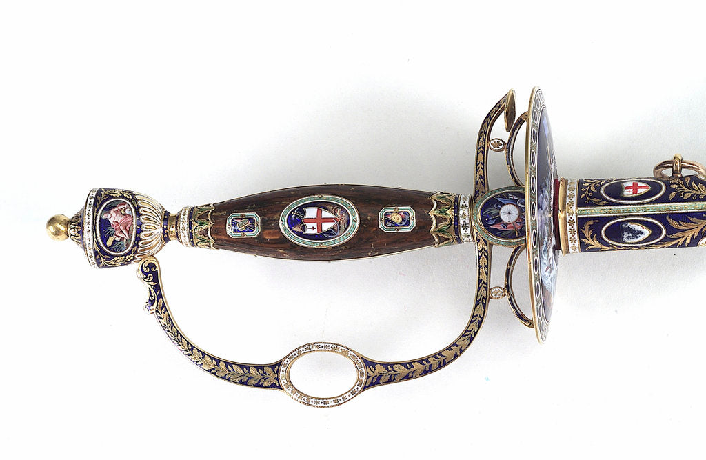 Detail of Presentation small-sword which belonged to Rear-Admiral John Macbride (d.1800) by James Morisset
