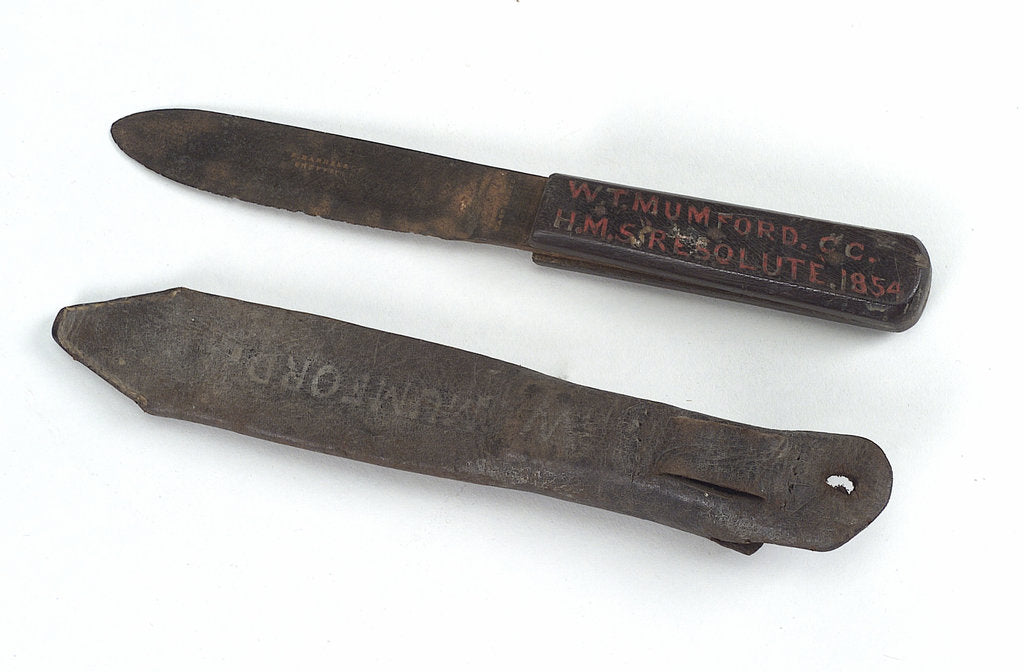 Detail of Seaman's knife owned by W.T. Mumford (active 1854) by unknown