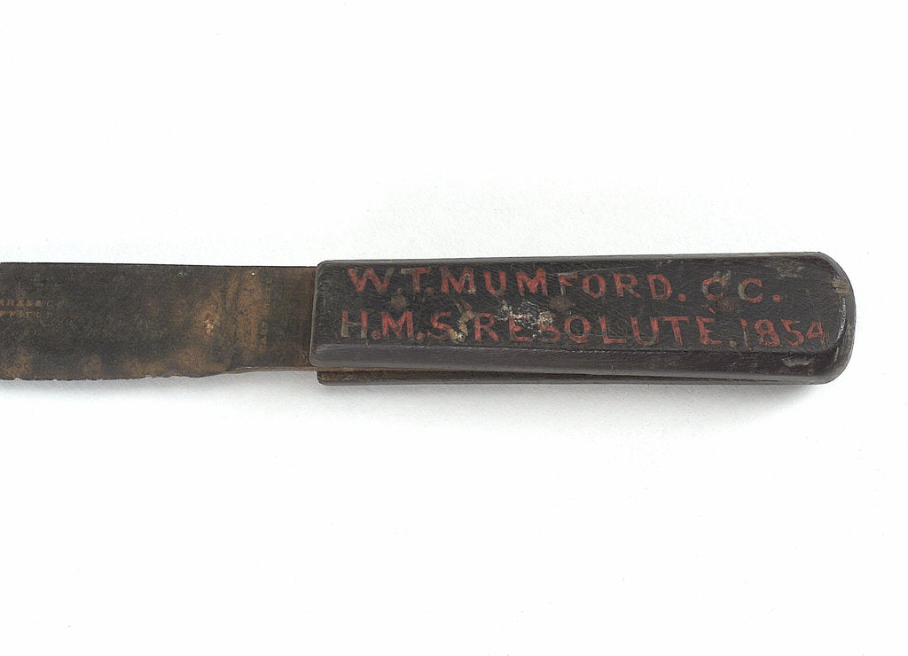 Detail of Seaman's knife owned by W.T. Mumford (active 1854) by unknown