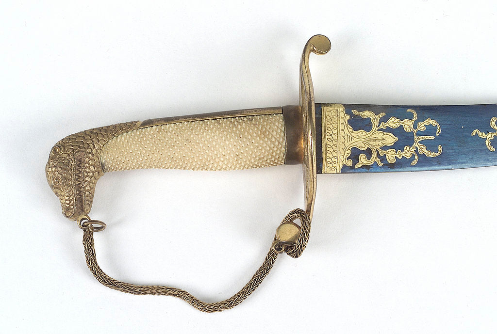 Detail of Curved bladed dirk by unknown