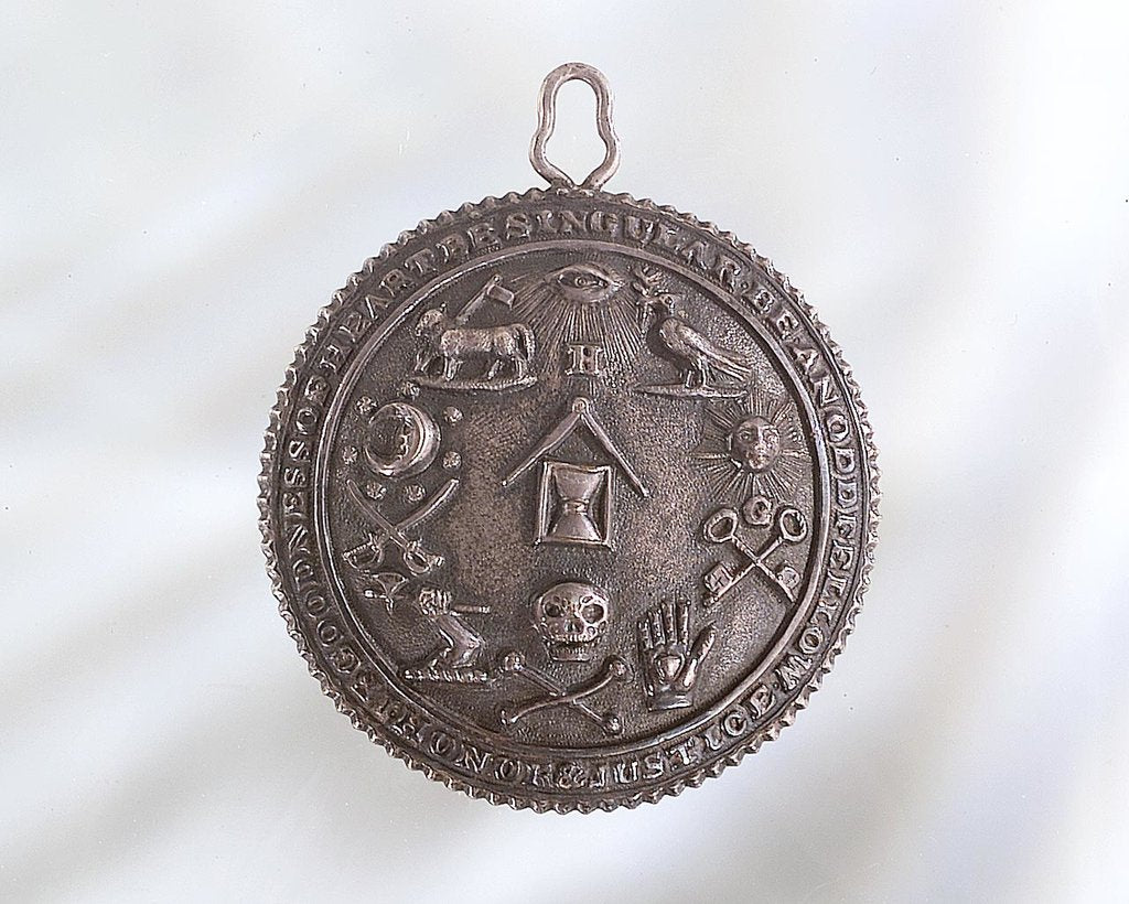 Detail of Masonic badge - reverse by unknown