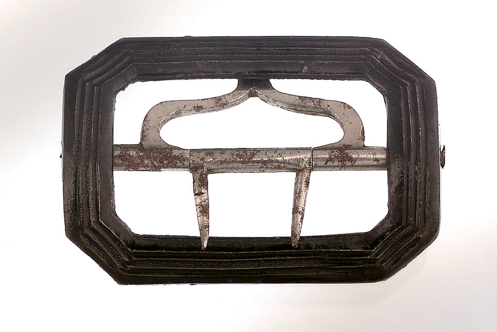 Detail of Japanned steel shoe buckle by unknown