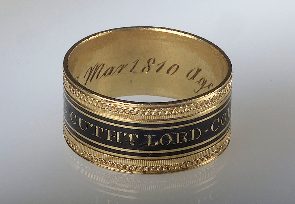 Detail of Mourning ring by H.W.