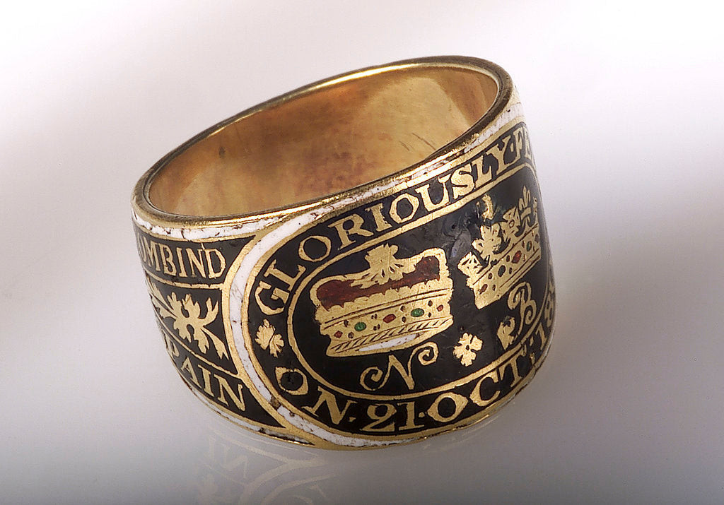 Detail of Mourning ring by John Salter