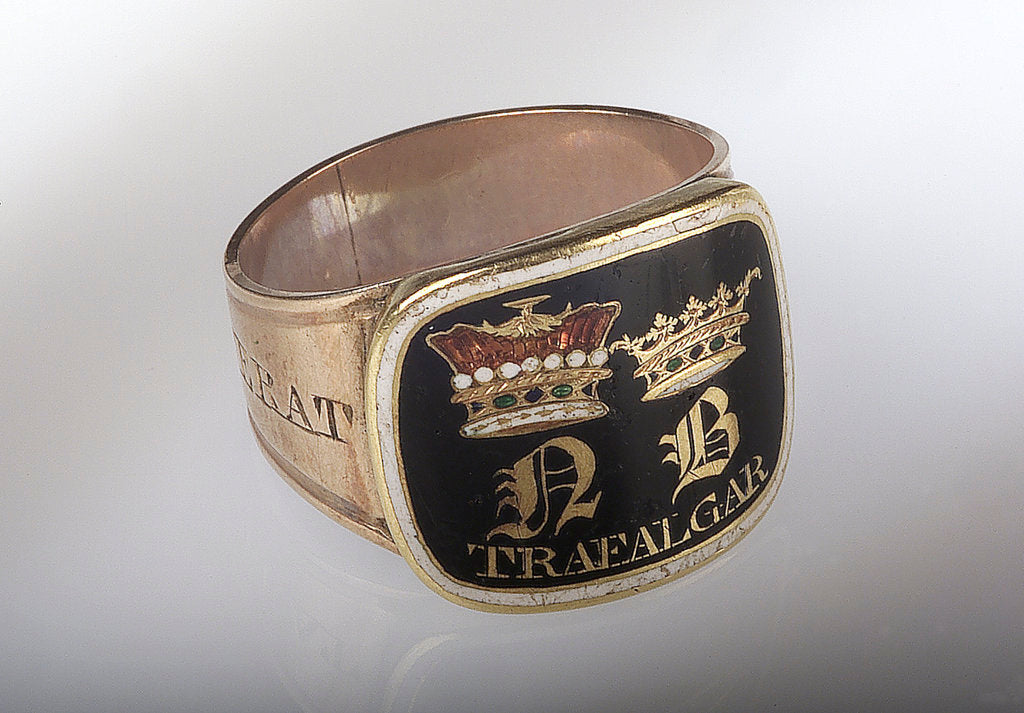 Detail of Gold mourning ring commemorating Vice-Admiral Horatio Nelson (1758-1805) by John Salter
