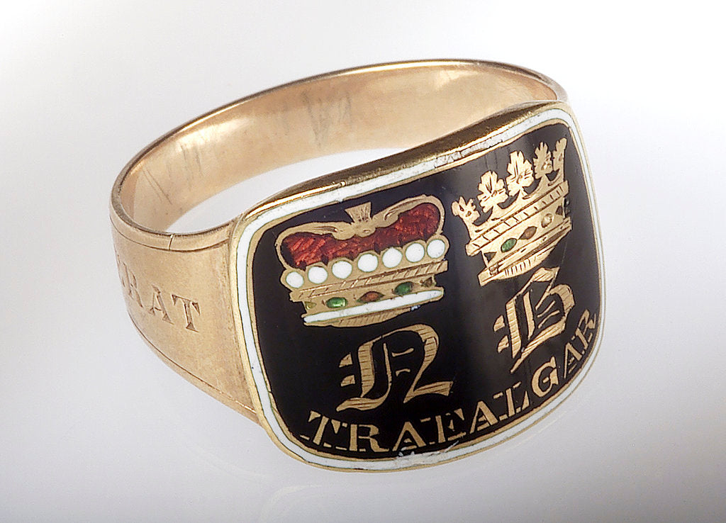 Detail of Gold mourning ring commemorating Vice-Admiral Horatio Nelson (1758-1805) by John Salter