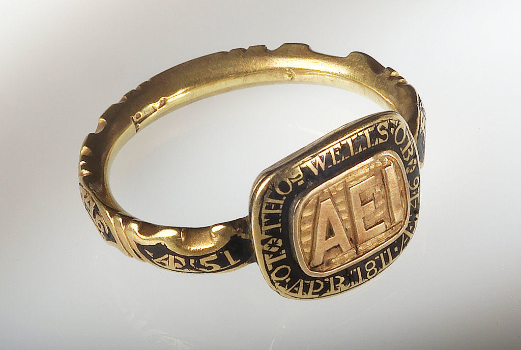 Detail of Mourning ring by unknown