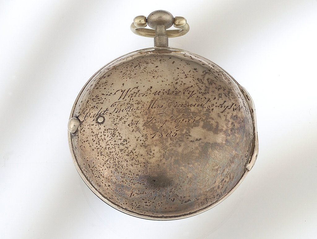 Detail of Watch in silver pair case - reverse by Thomas Leyden