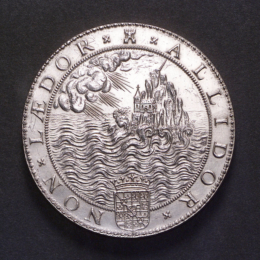Detail of Medal commemorating the defeat of the Spanish Armada, 1588; reverse by Gerard van Bylaer