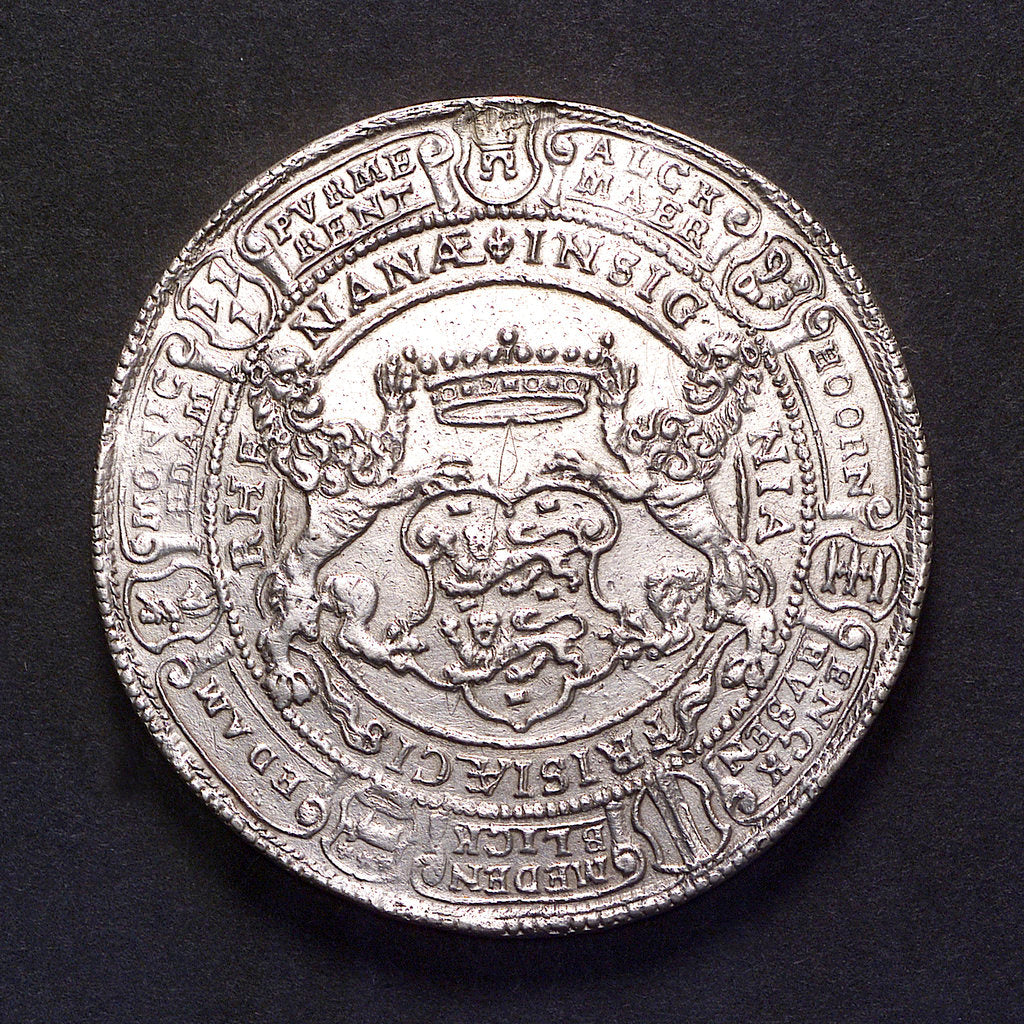 Detail of Medal commemorating sea trade revived, 1596; reverse by unknown
