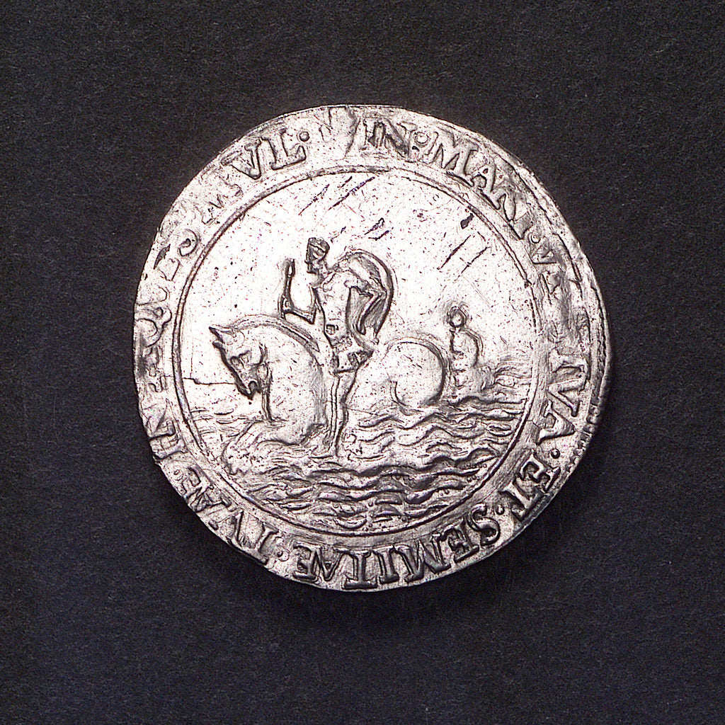 Detail of Counter commemorating Dutch peril, 1562; reverse by unknown