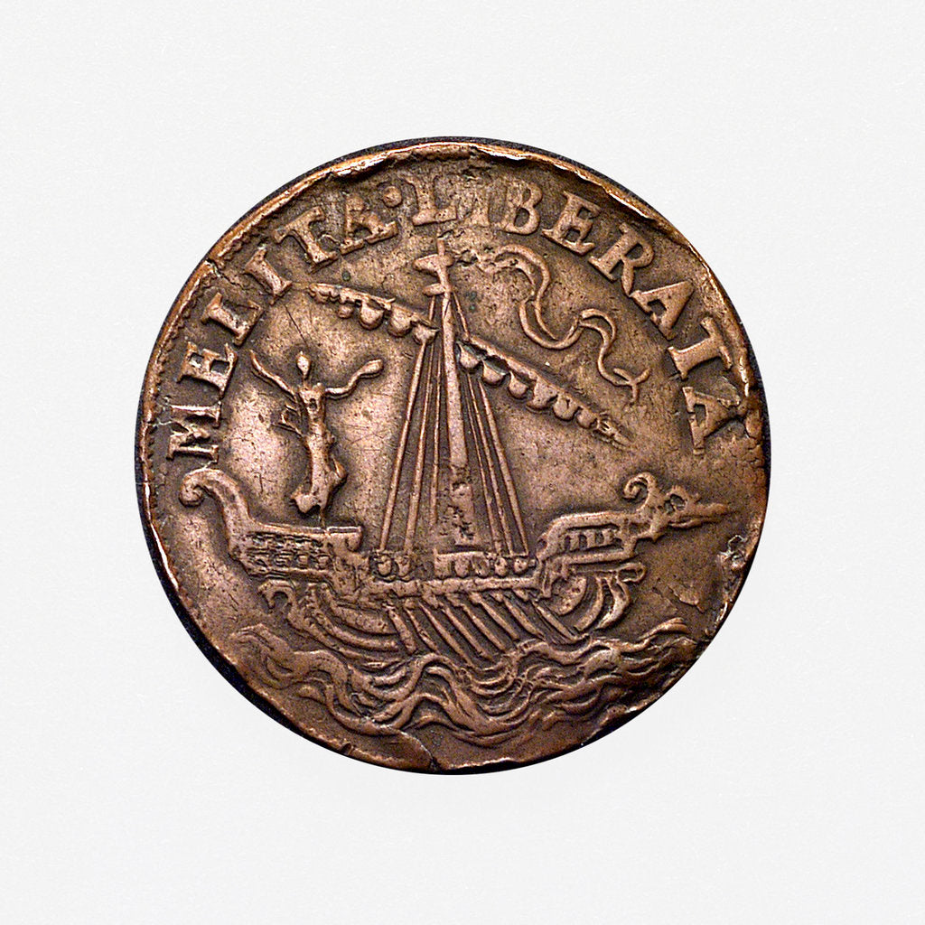 Detail of Counter commemorating Malta delivered from the Turks, 1565; reverse by unknown