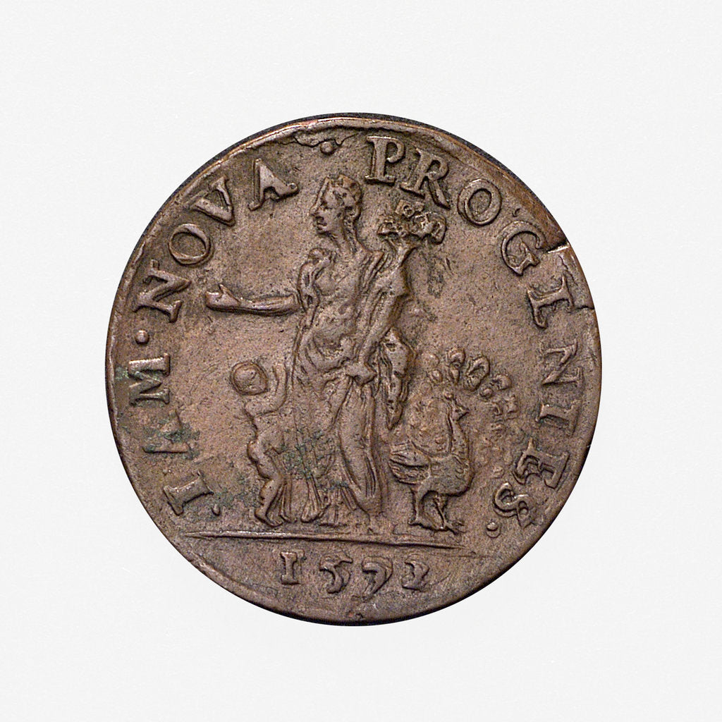 Detail of Counter commemorating the Battle of Lepanto, 1571; obverse by unknown