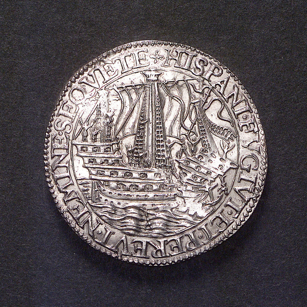 Detail of Counter commemorating the defeat of the Spanish Armada, 1588; reverse by unknown