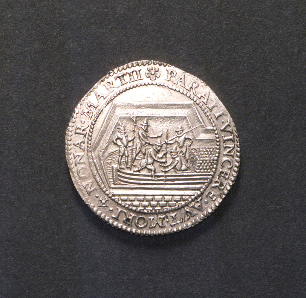 Detail of Counter commemorating the capture of Breda, 1590; obverse by unknown