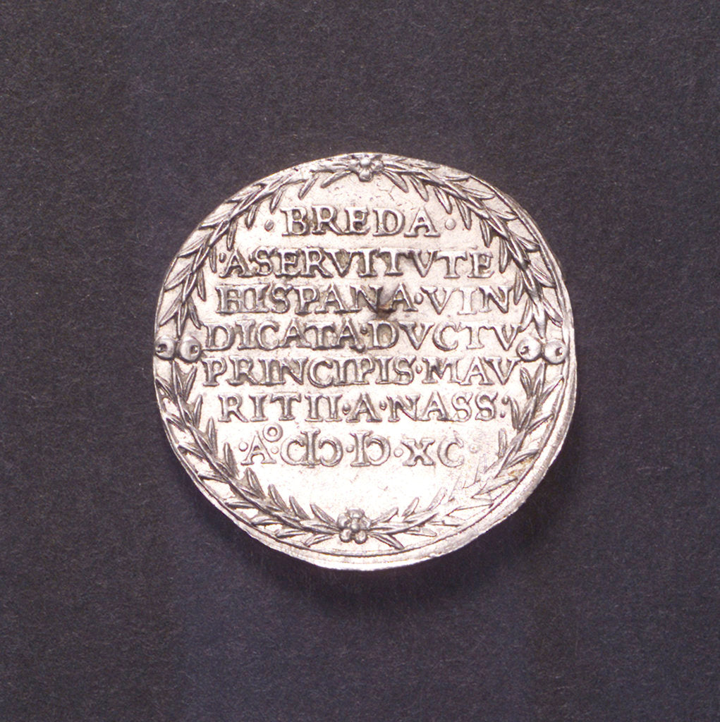 Detail of Counter commemorating the capture of Breda, 1590; reverse by unknown