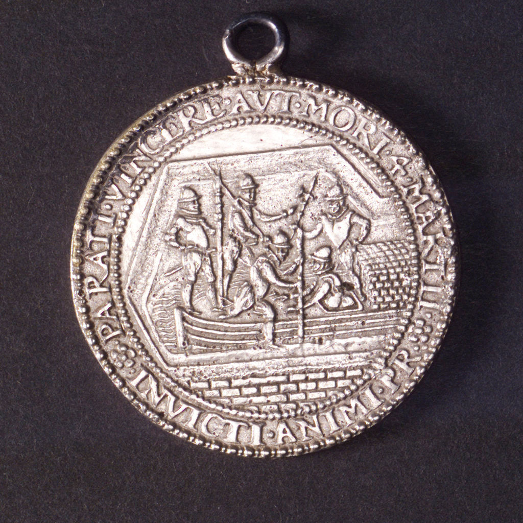 Detail of Counter commemorating the capture of Breda, 1590; obverse by unknown