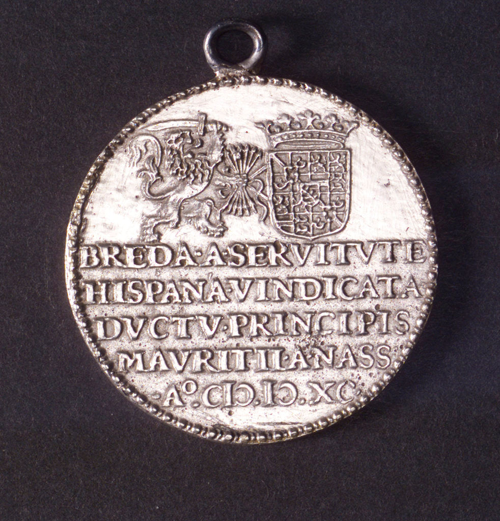 Detail of Counter commemorating the capture of Breda, 1590; reverse by unknown