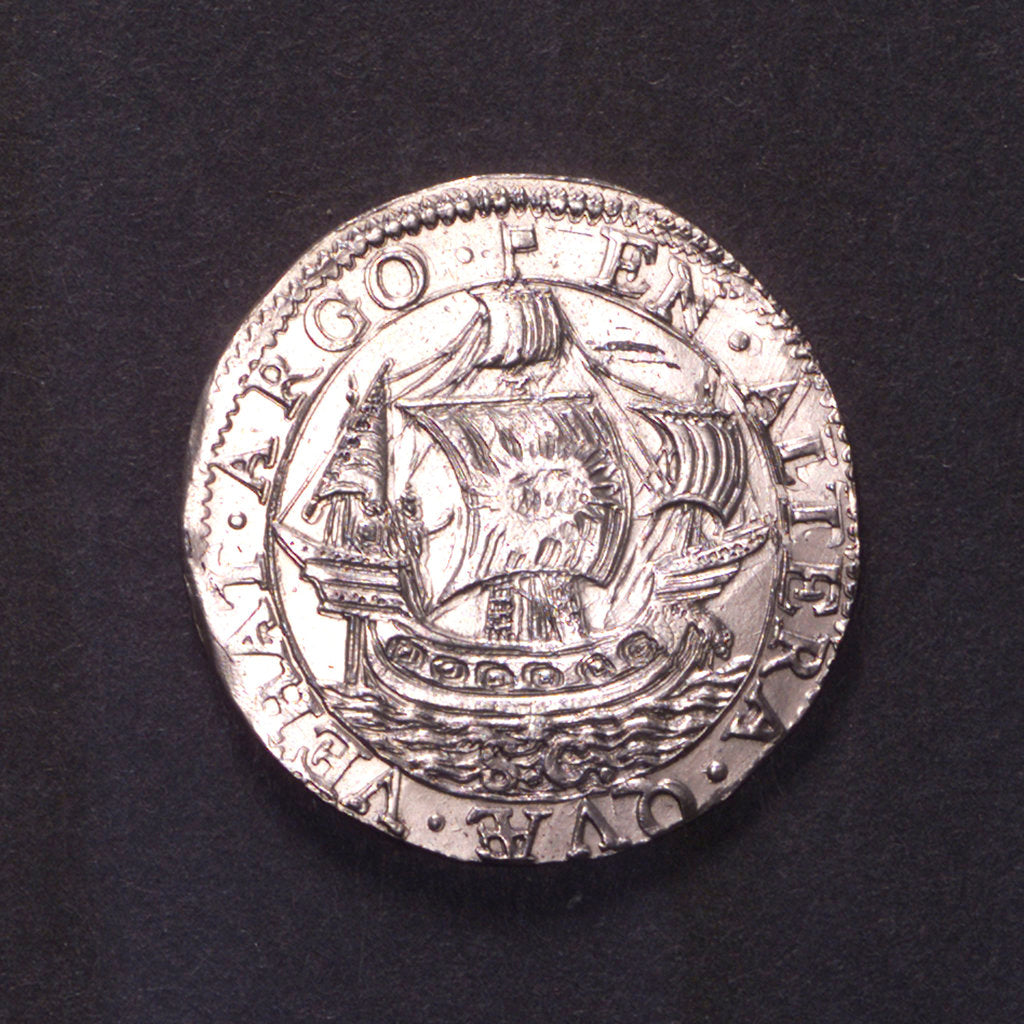 Detail of Counter commemorating the capture of St Thomas, 1599; reverse by unknown