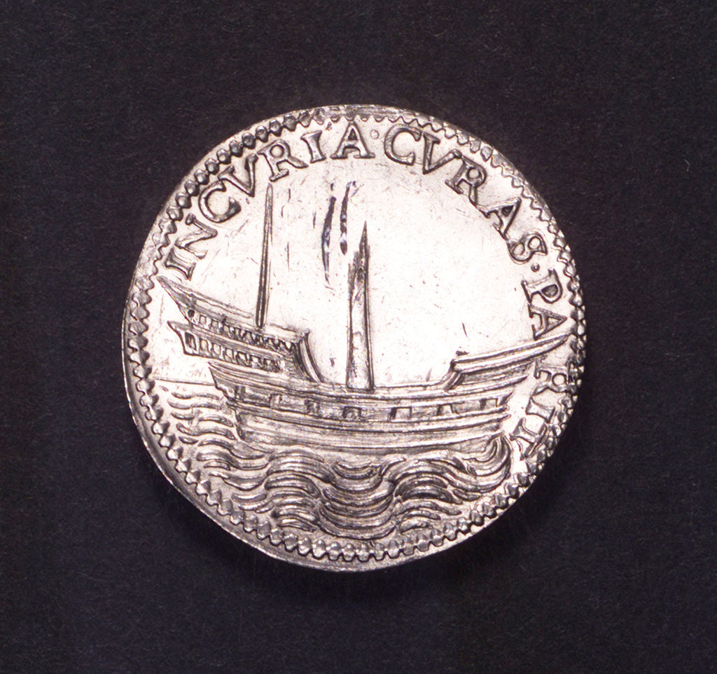 Detail of Counter commemorating preparations for war; reverse by unknown