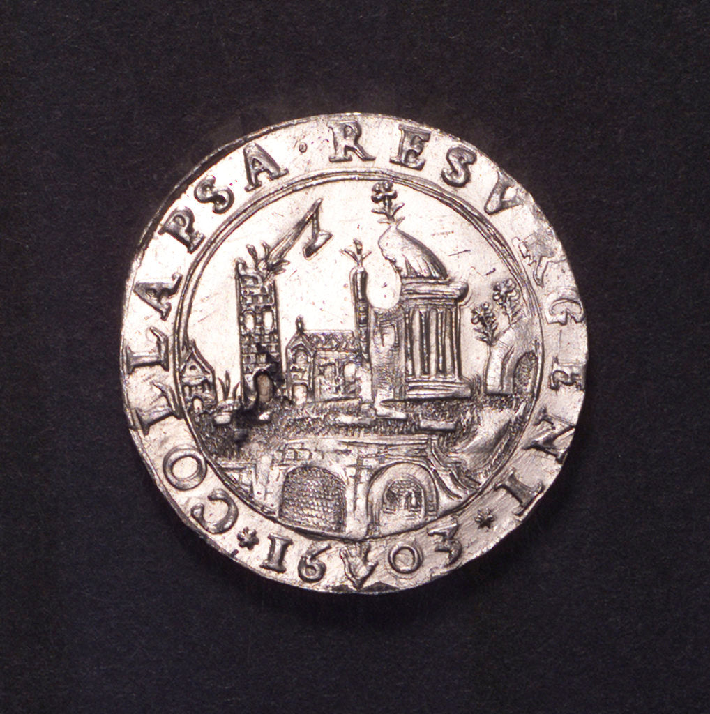 Detail of Counter commemorating the Battle of Nieuport, 1603; reverse by unknown