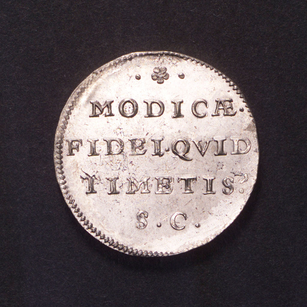Detail of Counter commemorating the defeat of the Dutch fleet under Admiral Houtain, 1606; reverse by unknown