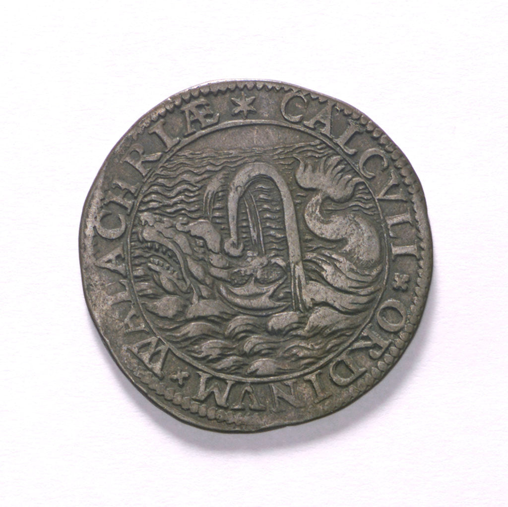 Detail of Counter commemorating the Allied expedition to Cadiz, 1596; reverse by unknown