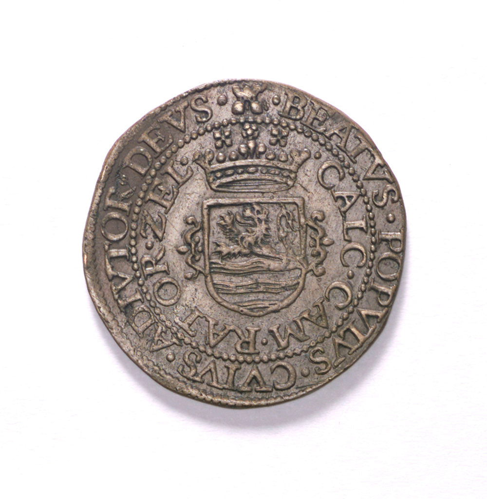 Detail of Counter commemorating the Spanish defeat off Sluys, 1603; reverse by unknown