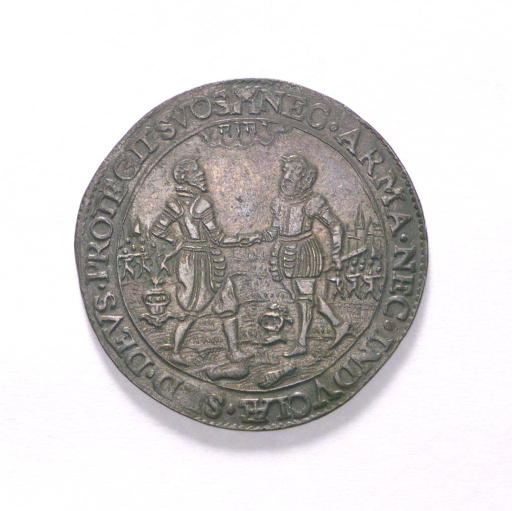Detail of Counter commemorating the Treaty of Twelve Years, 1609; obverse by unknown