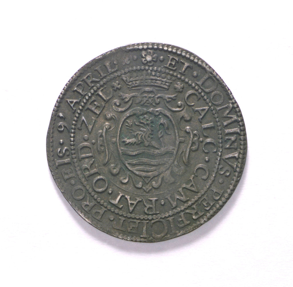 Detail of Counter commemorating the Treaty of Twelve Years, 1609; reverse by unknown