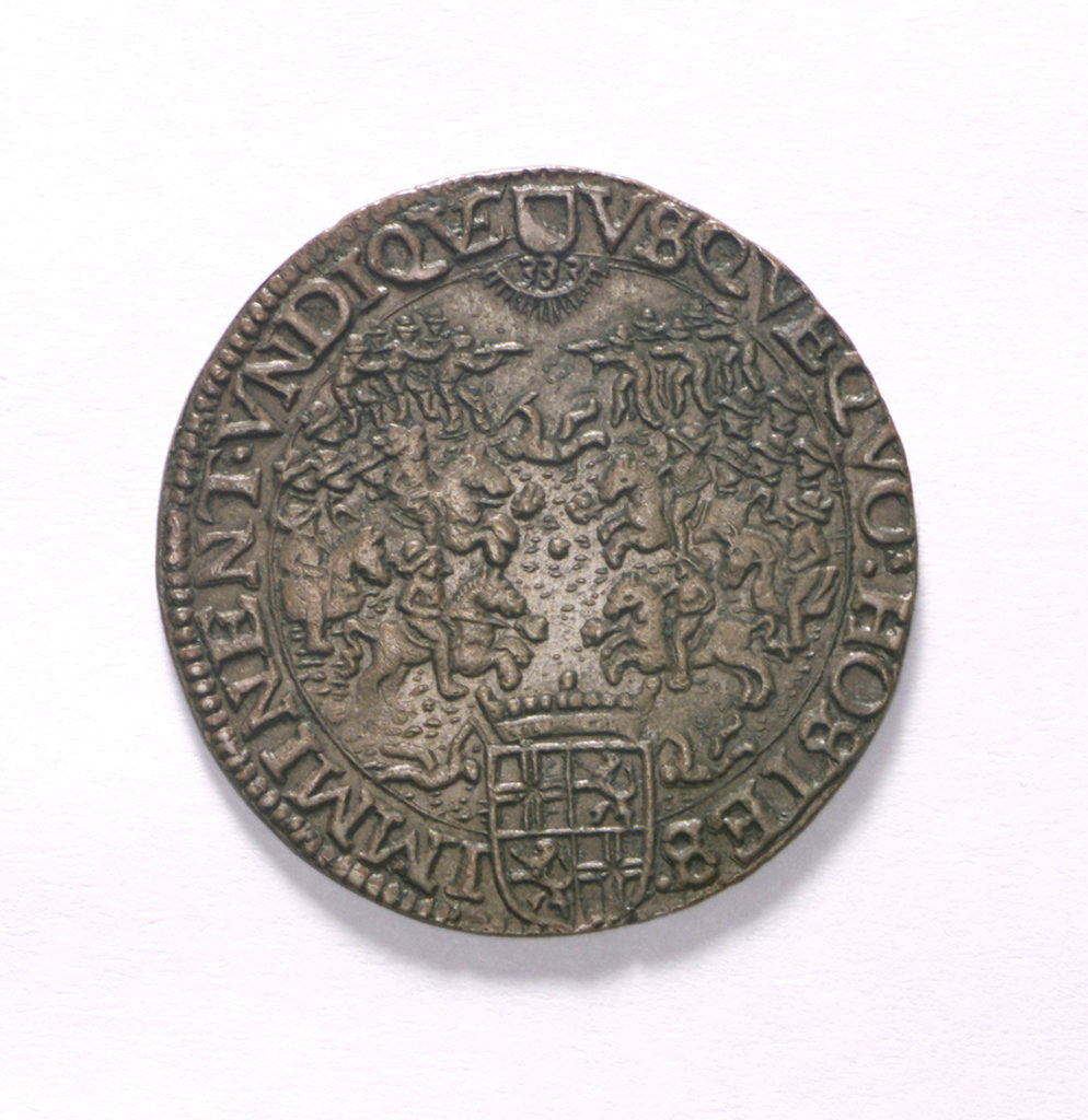 Detail of Counter commemorating Dutch losses, 1626; obverse by unknown