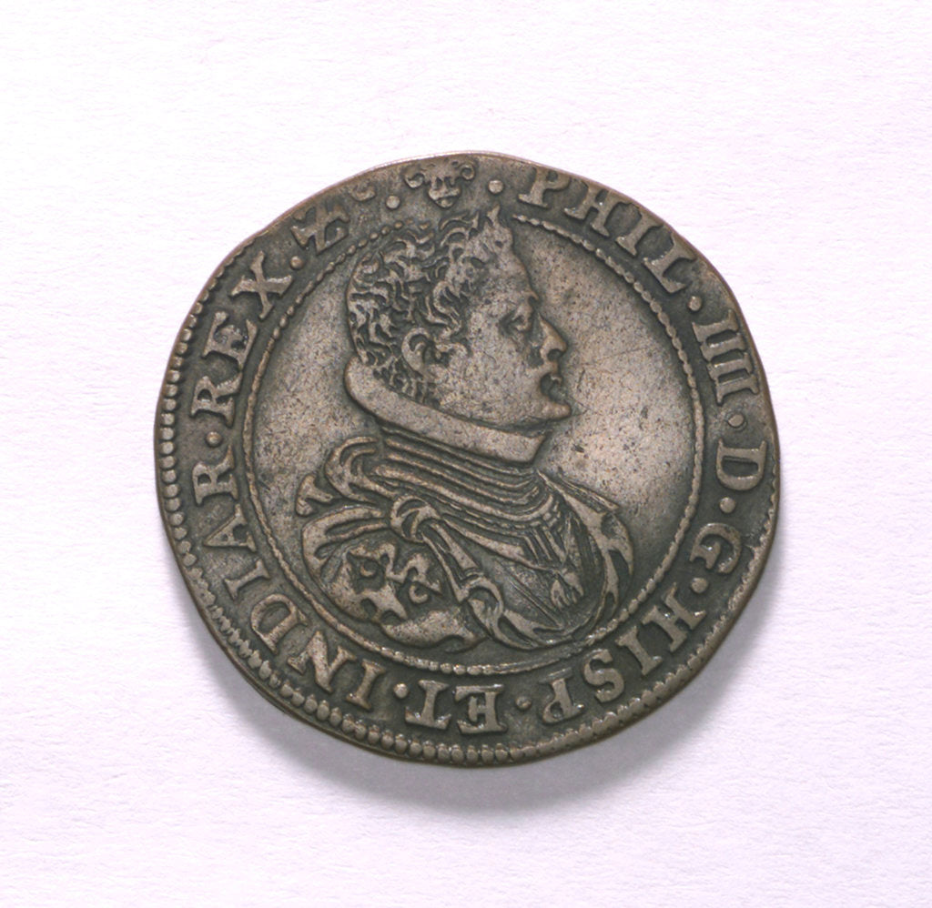 Detail of Counter commemorating preparations for the renewal of war, 1630; obverse by unknown