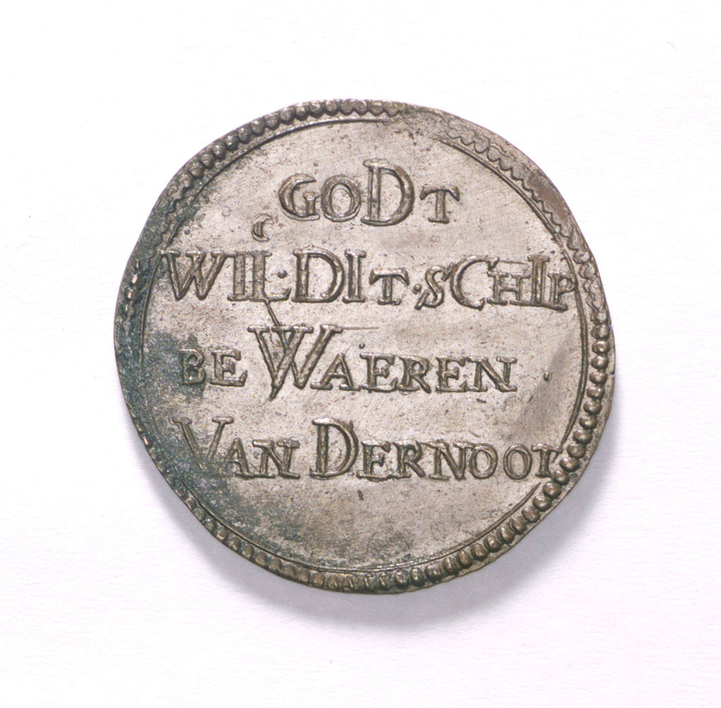 Detail of Counter commemorating the state in danger, 1678; reverse by unknown