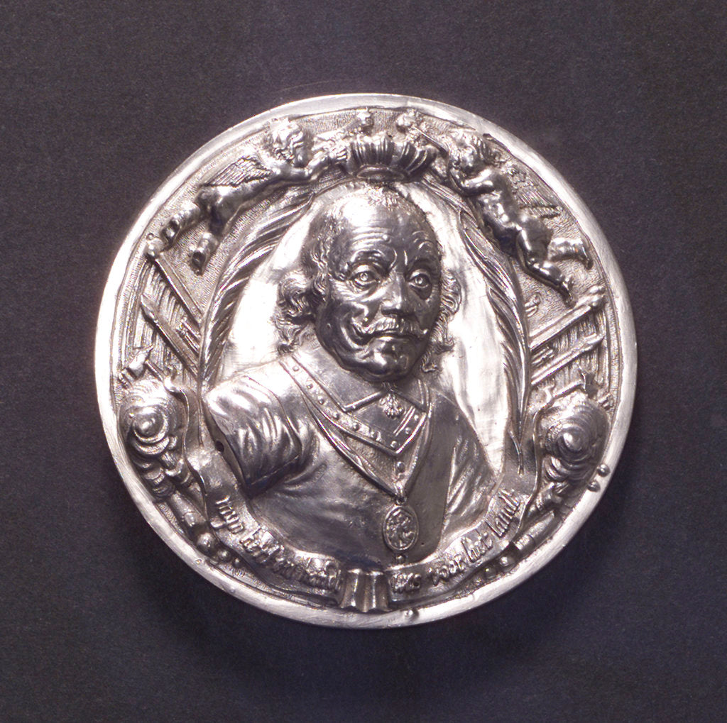 Detail of Counter commemorating the Battle of the Texel and the death of Admiral Tromp, 1653; obverse by O.M.
