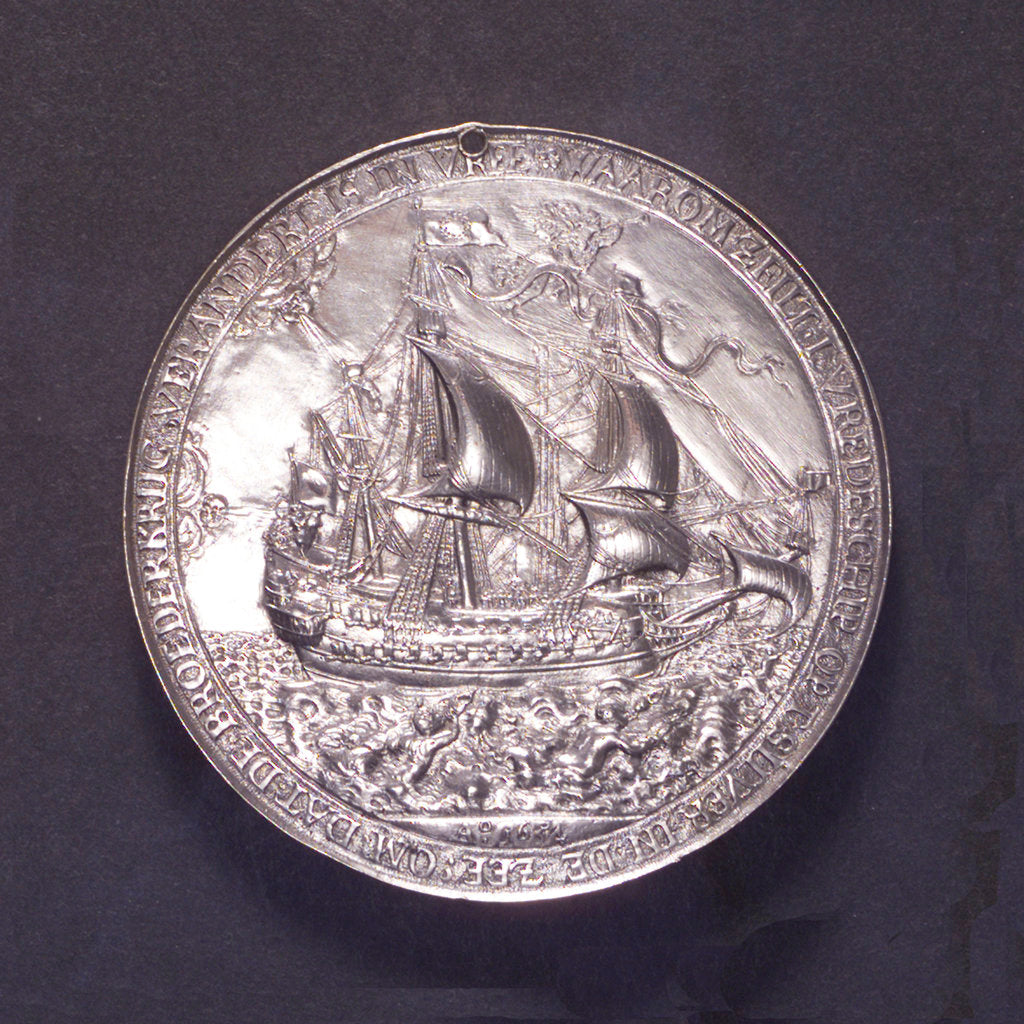 Detail of Medal commemorating the Peace of Westminster, 1654; reverse by O.M.