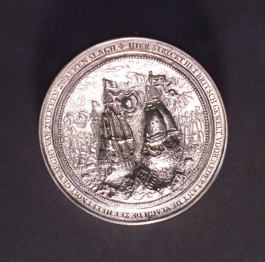 Detail of Medal commemorating the Battle of the Four Days and Admiral Evertsen, 1666; obverse by O.M.