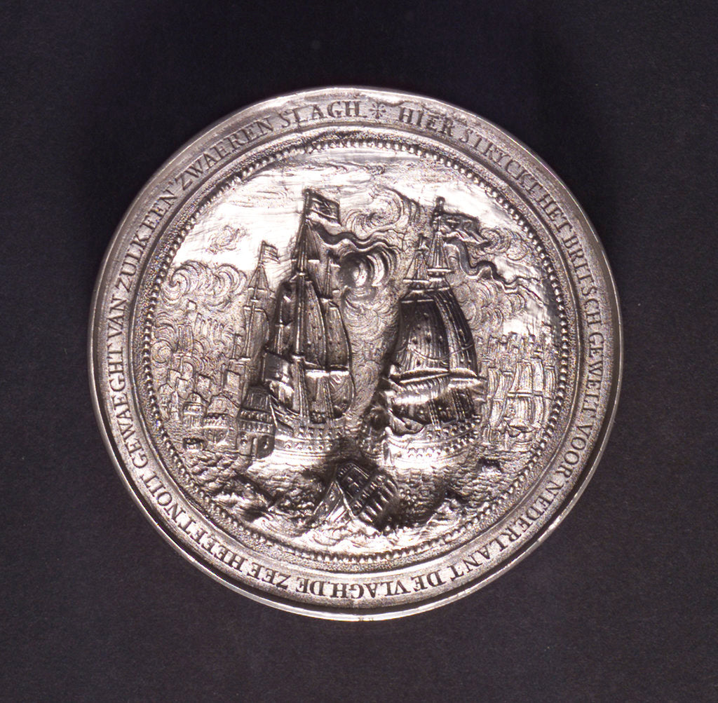 Detail of Medal commemorating the Battle of the Four Days and Admiral Van Tromp, 1666; obverse by O.M.