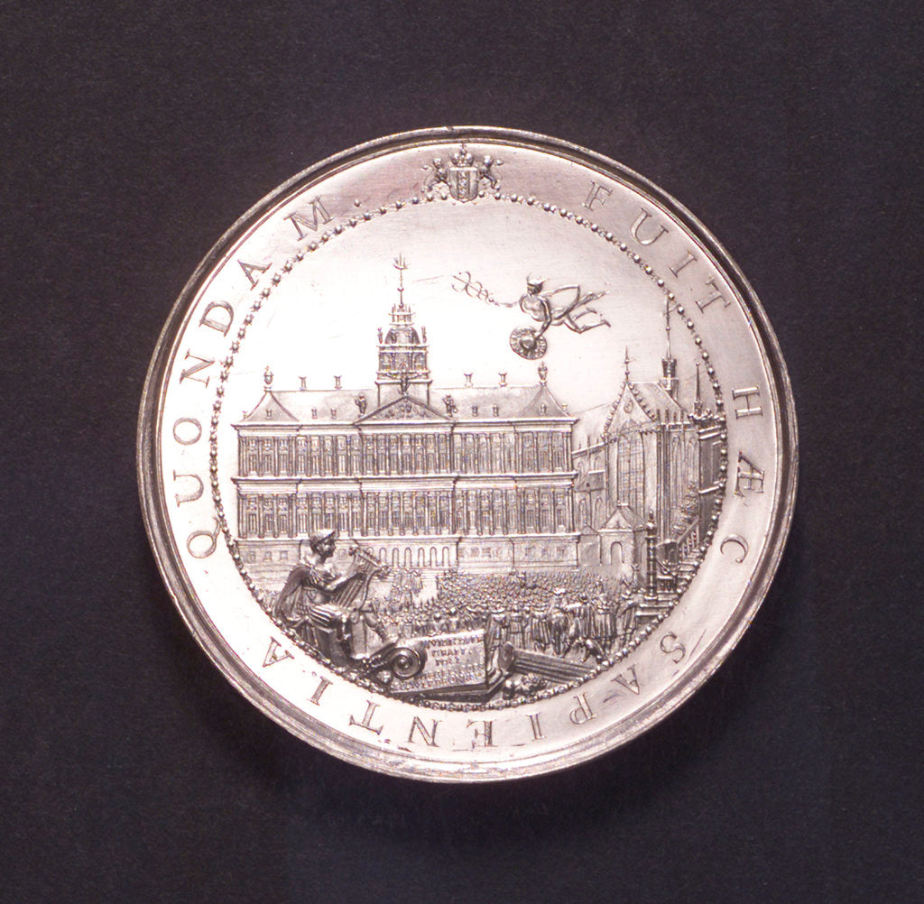 Detail of Medal commemorating the inauguration of the City Hall of Amsterdam, 1655; obverse by J. Pool