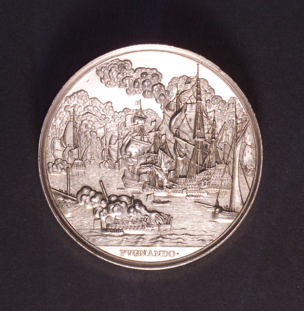 Detail of Medal commemorating the Battle of the Four Days and Admiral de Ruyter, 1666; reverse by C. Adolfszoon