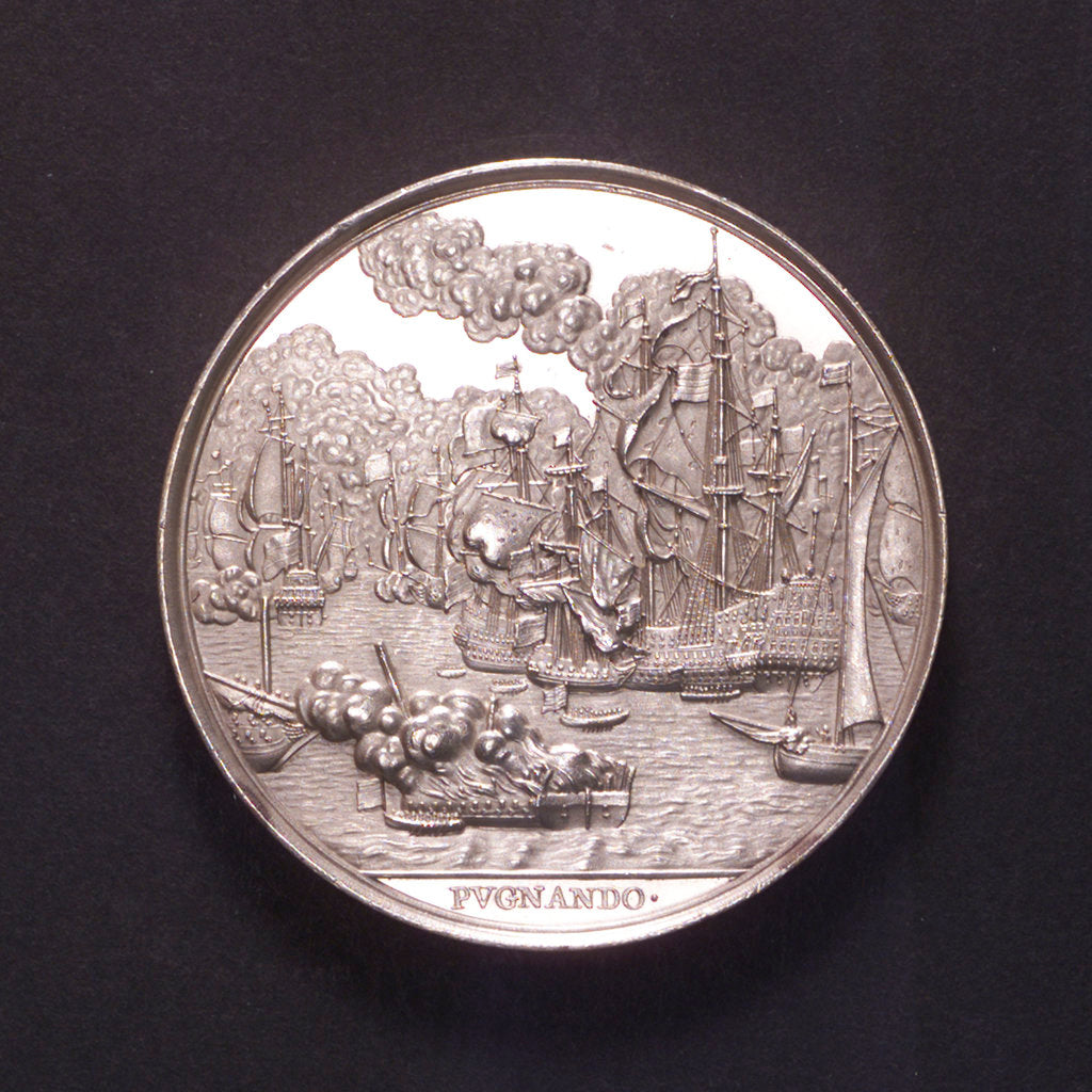 Detail of Medal commemorating the Battle of the Four Days, 1666; obverse by C. Adolfszoon