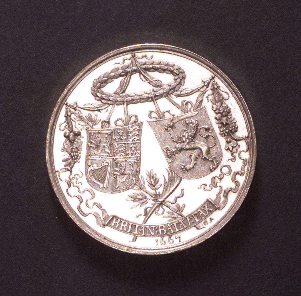 Detail of Medal commemorating the Peace of Breda, 1667; reverse by C. Adolfszoon